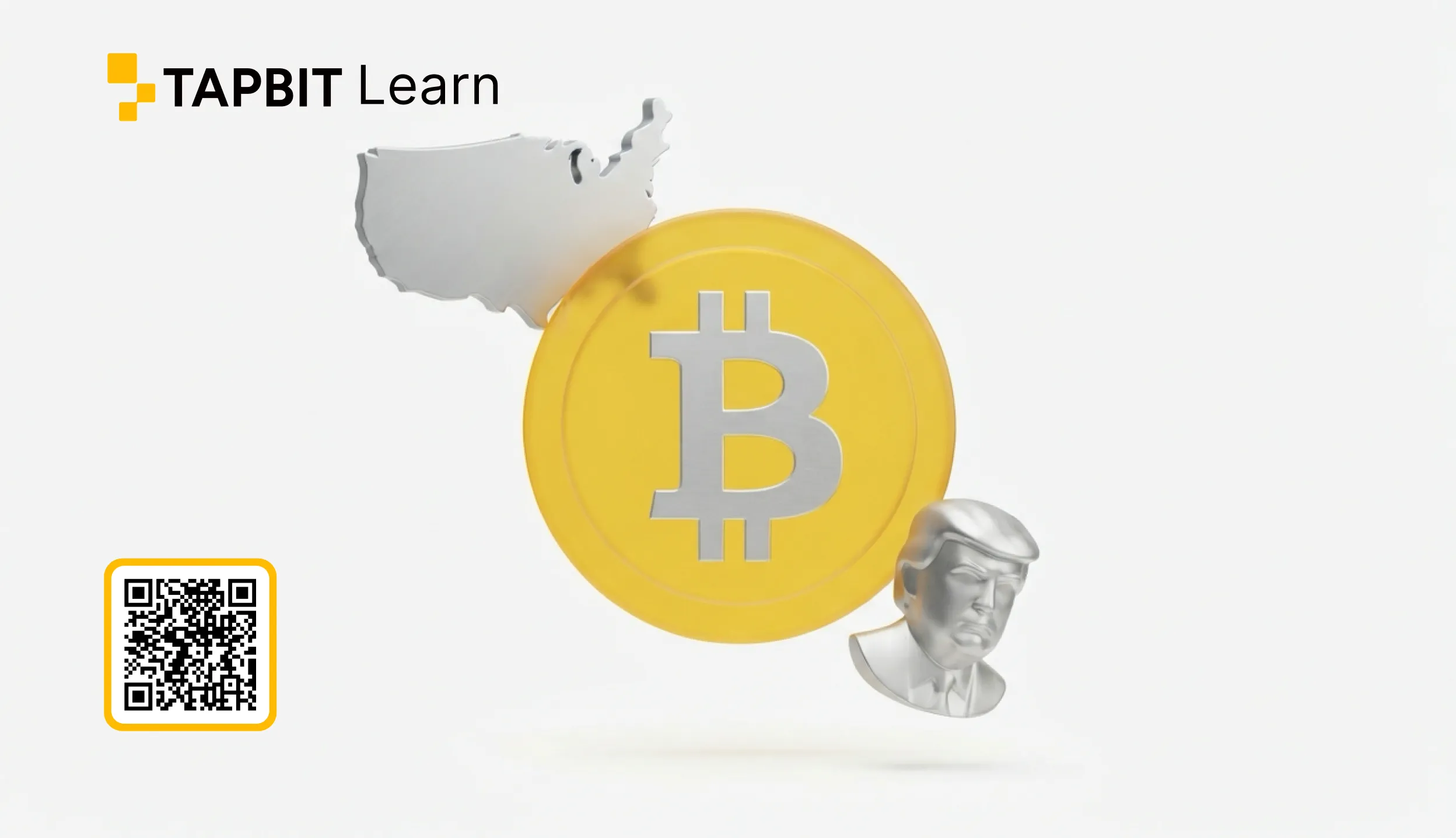 U.S. flag next to a Bitcoin symbol