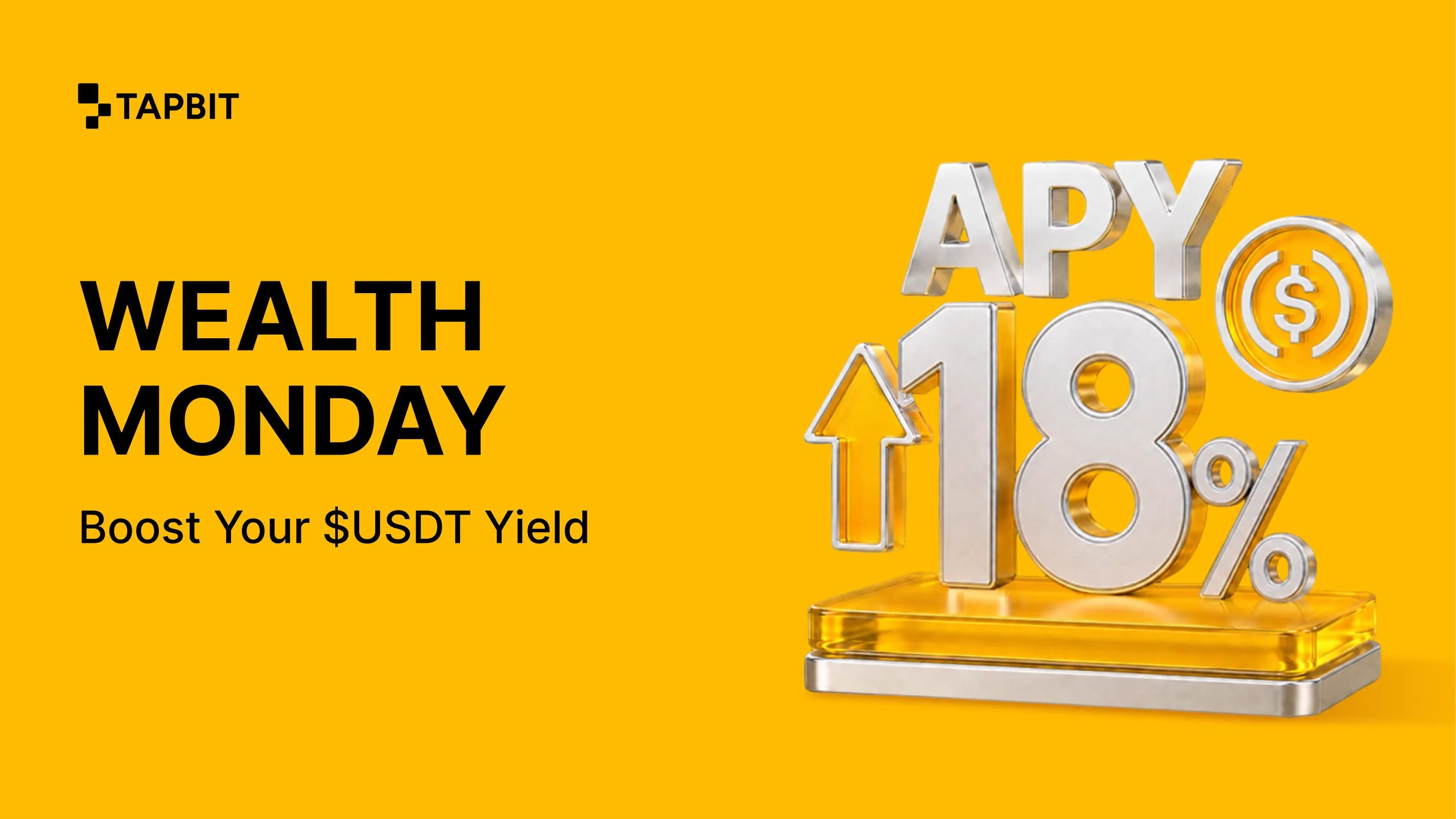 Tapbit Monday Wealth Plan: USDC Flexible Savings with Up to 18% APY