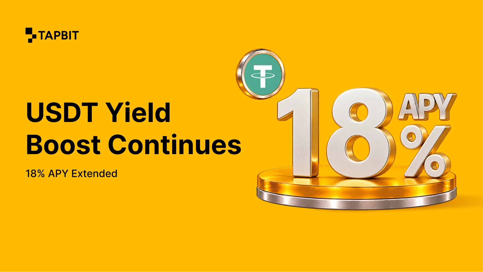 Prolongation du boost de rendement USDT Tapbit Earn