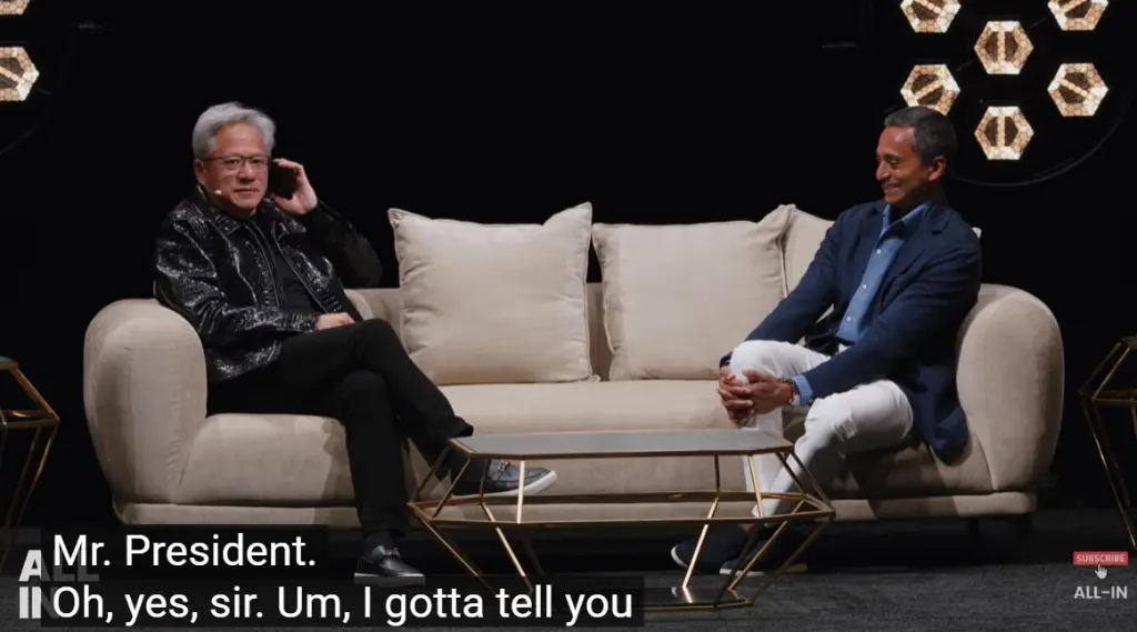 Jensen Huang stated: